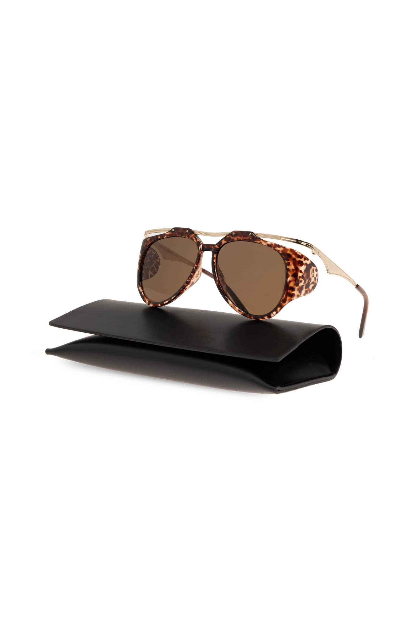 モダン♪◇AMELIA サングラス◇Saint Laurent SAINT LAURENT EYEWEAR Amelia aviator-style acetate and gold